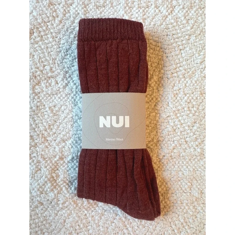 Nui Organics Nature Socks Rust Adult Small